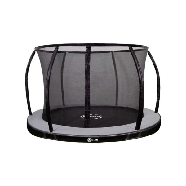 etan sky flyer trampoline inground grijs groot